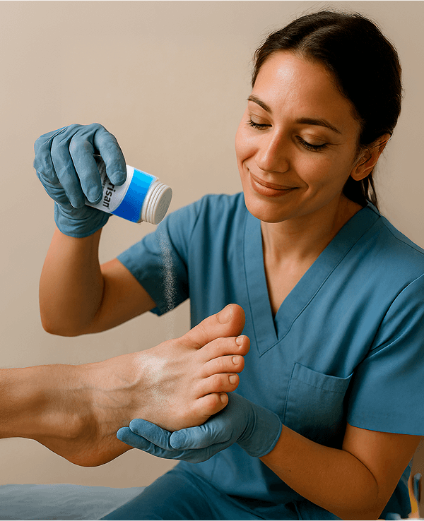 Pie con herida debrisan